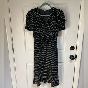 ANNA SUI knit dress v neck black size 2